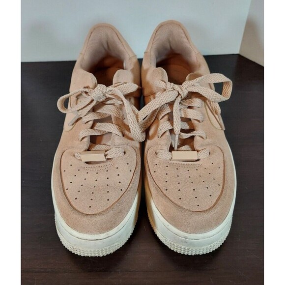 Nike Womens Air Force 1 Sage Low Sneakers Shoes Pink AR5339-201 Suede Lace Up 7 - Picture 2 of 8